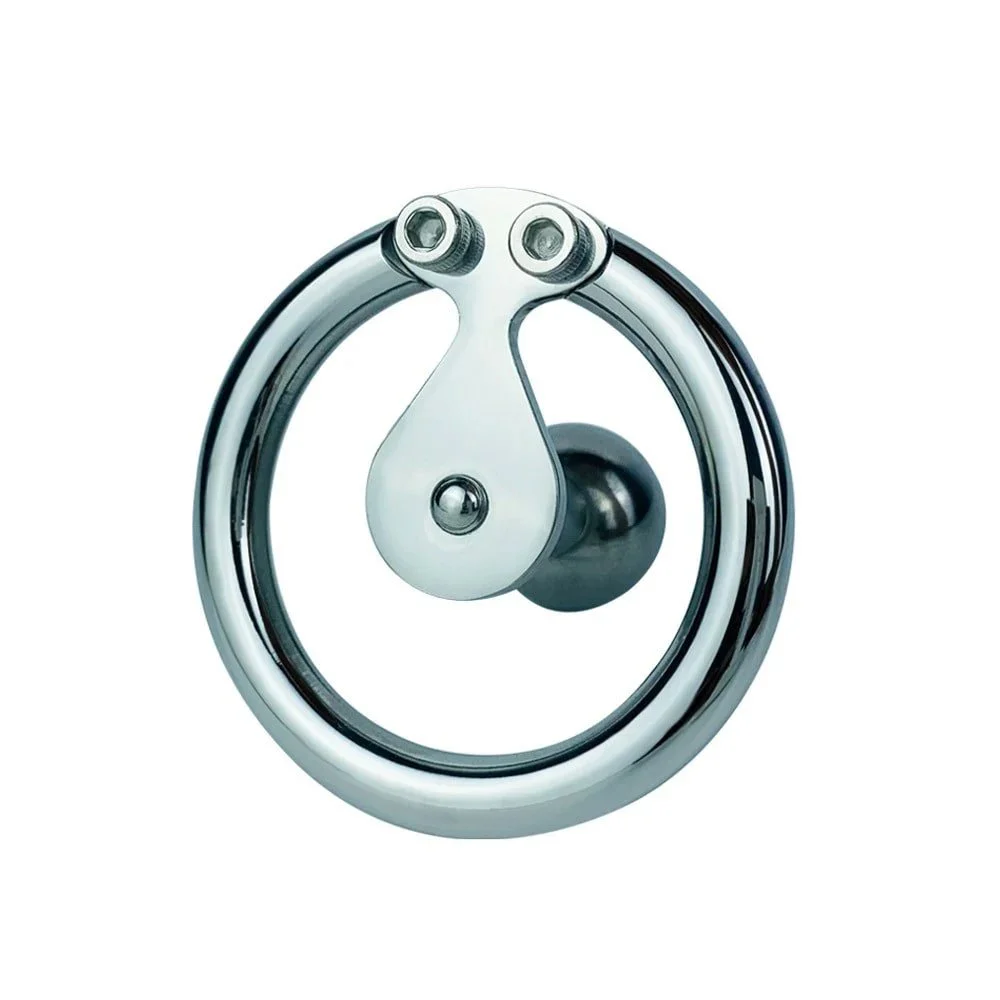 Penis Ring Metal Beads Weight Feeling Stainless Steel Chastity Cage Male BDSM Sex Toys Ring Chastity Device Sexual Toys