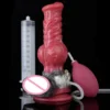 8.26 Inch Silicone Large Squirt Wolf Penis Ejaculation Dildo Sexual Fantasy Anal Sex Toys for Women Men Thick Anal Plug