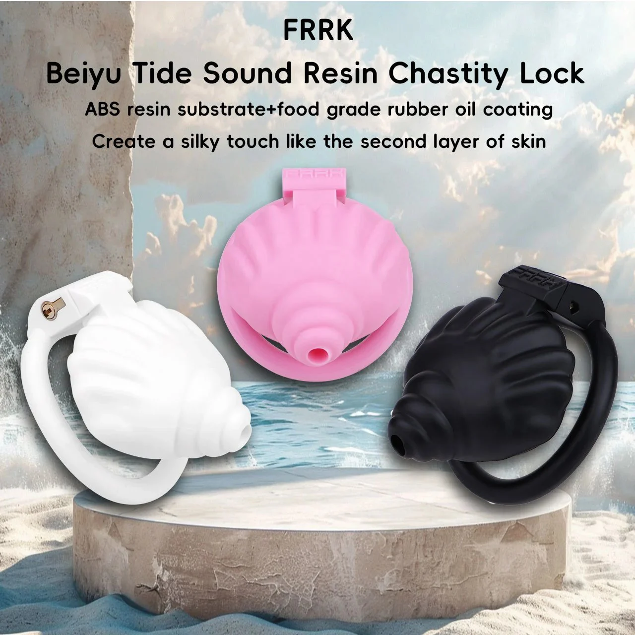 Conch Male Male Chastity Cage Sex Toys Sissies Femboy Cock Cage Device Penis Ring Male With 4 Size Men's Sex Toy
