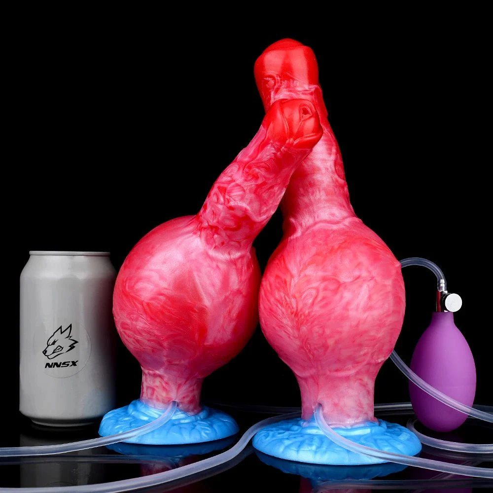 Fantasy Monster Dildo Inflatable Spray Water Soft Silicone Dildo Female Sex Masturbation Adult Fun Sex Toys