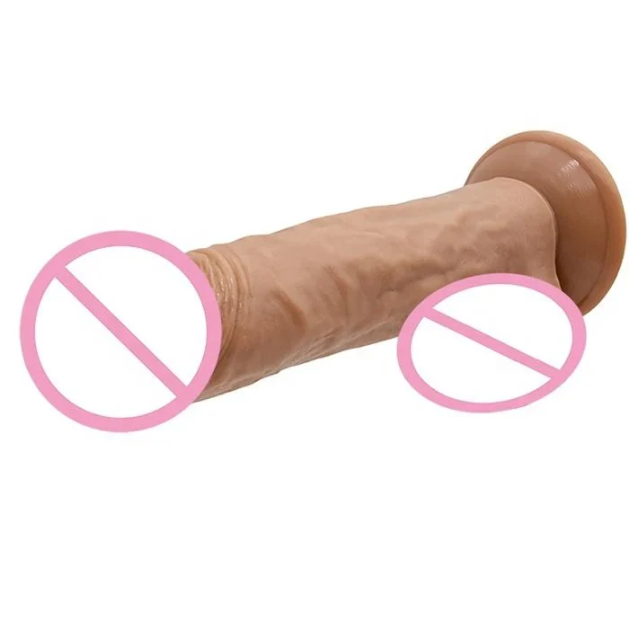 8 Inch Cross-Border Male Masturbation Toys Gay Sex Artificial Dildos Dong Soft Silicone PVC Material Huge Dildo Features