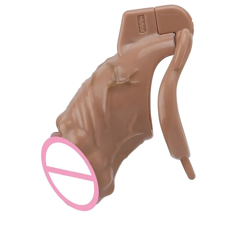 Simulated Penis Chastity Cage Made of Safe Abs Resin, Four Sizes to Choose From for Skin Tone Realistic Bondage Penis Cage