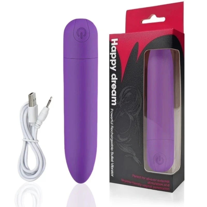 USB Rechargeable 10-Speed Vibrating Bullet Vibrator for Women with Clitoral & G-Spot Stimulation