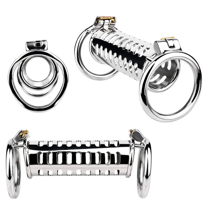 Metal Gay Chastity Cage, Double Head Chastity Cage,cock Cage Male Chastity Devices Chastity Cage Belt for Men