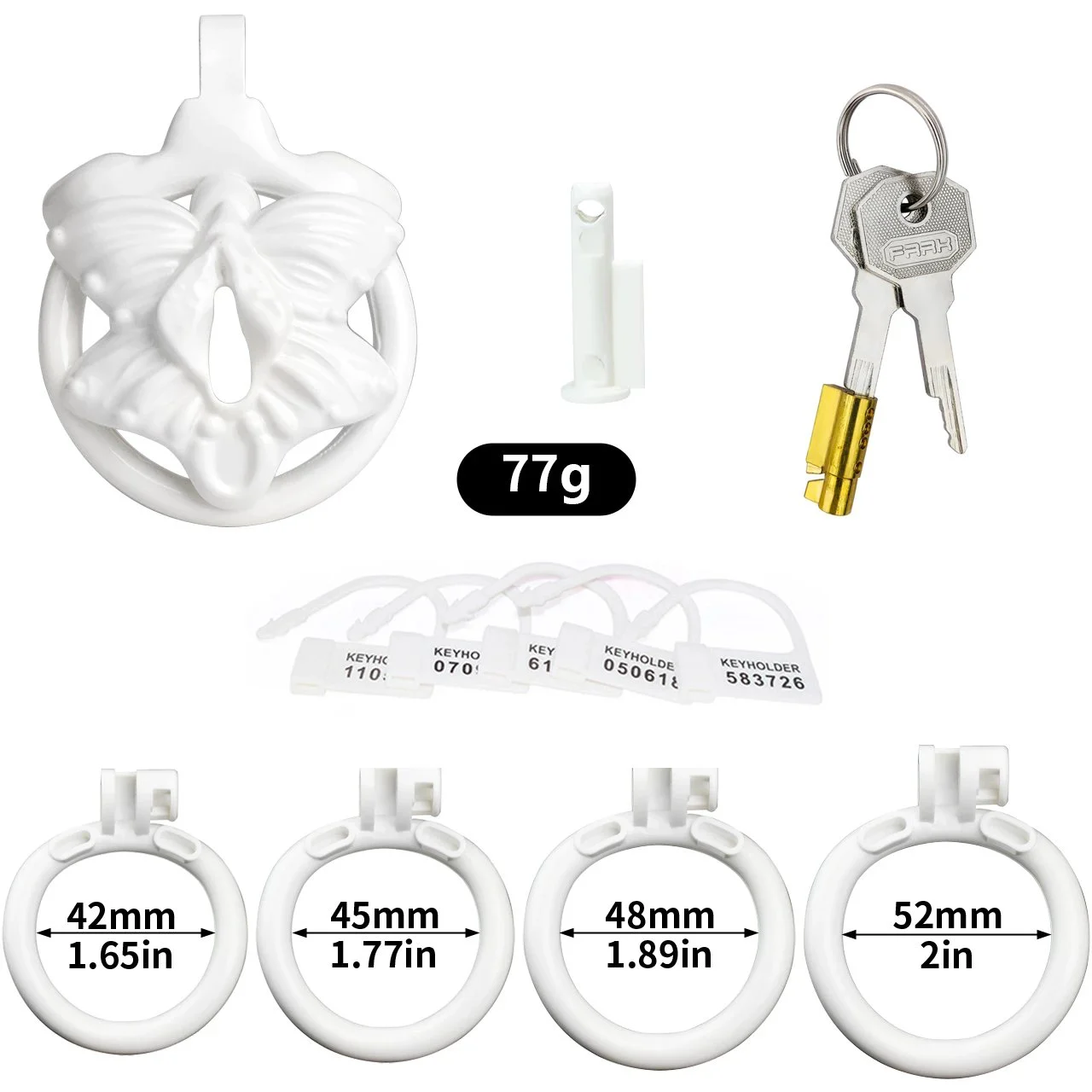 Resin Male Chastity Cage Sissy Chastity Device Ventilate Cage Belt 4 Rings Butterfly Chastity Cage for Men Toys