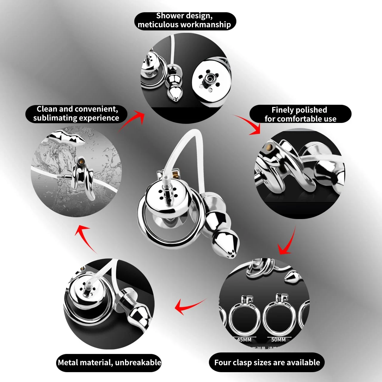 flat chastity cage with anal plug,Chastity Device Anal Catheters Cage Metal Small Anal Plug and Chastity cage Male Sex Toy