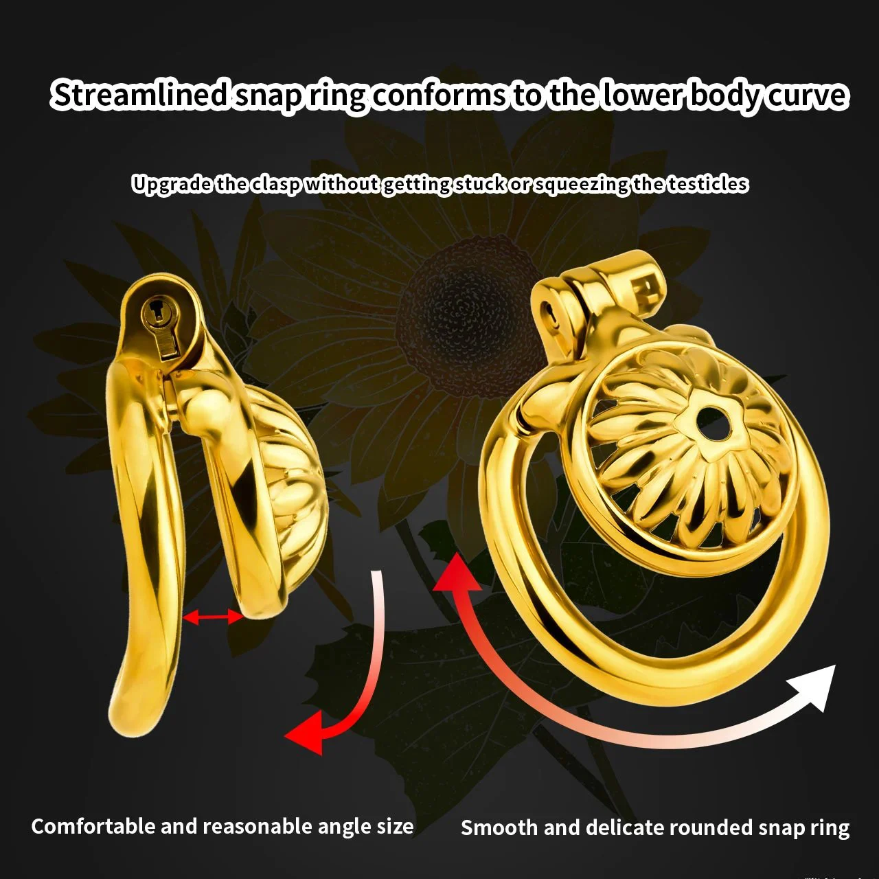 Metal Catheter Urethral Tube and PU Belt Tiny Metal Sunflower Chastity Cage,sissy Chastity Cage Couples Bondage Sex Toys