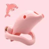 Health Resin Material Lifelike Dolphin Model Cock Cage Plastic Male Chastity Device Bdsm Party Sex Toy for Couple Rule