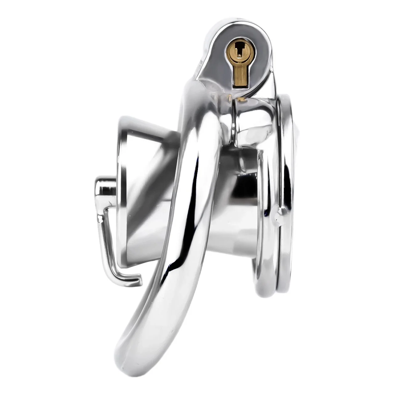 Inverted Chastity Cages, Flat Chastity Cage, PA Chastity Cage Glans Piercing Chastity Device Sex Toys
