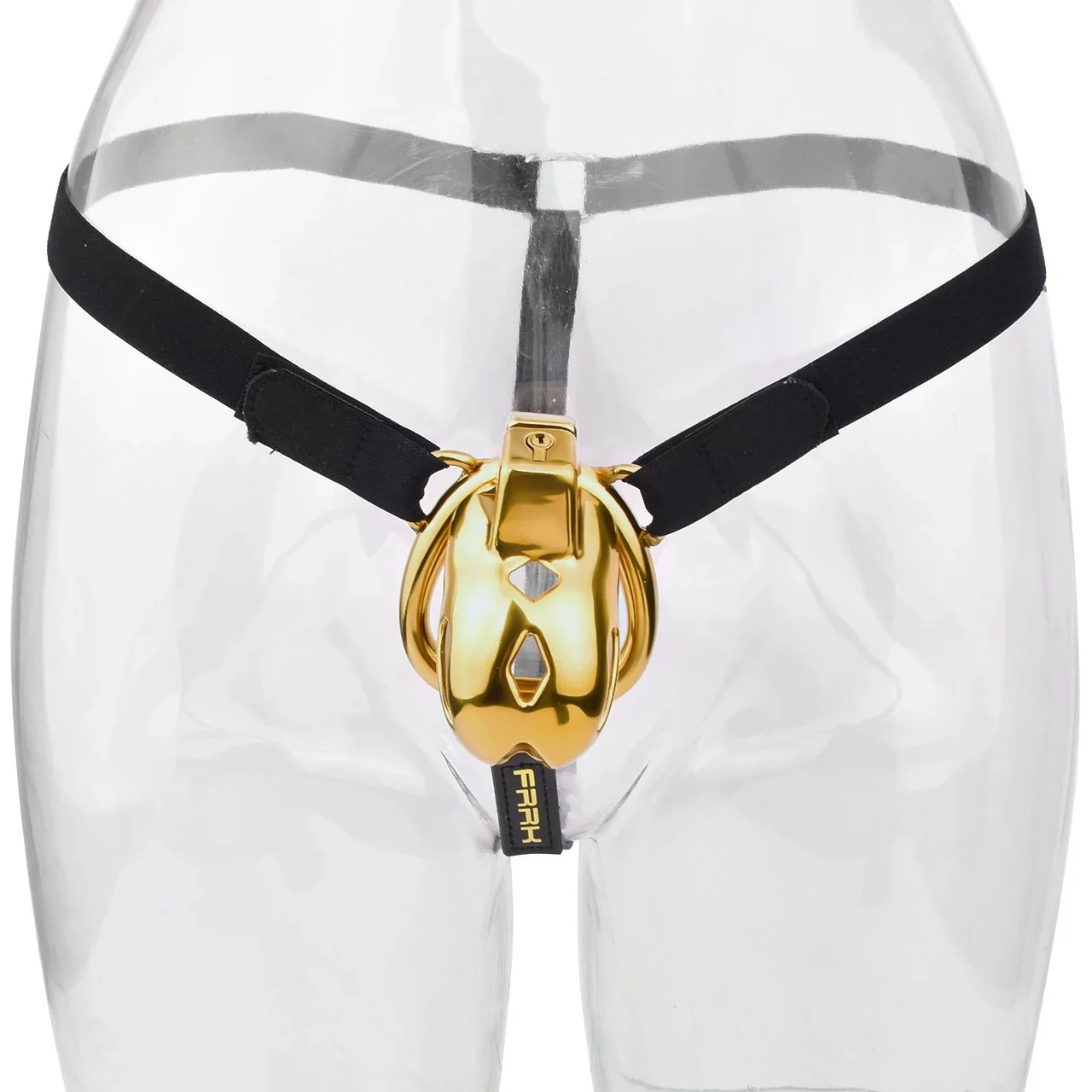 Golden Cobra Strap on Chastity Cage with Metal Anal Plug Sissies Penis Rings Femboy Cock Lock Adult Sex Goods for Man 18+