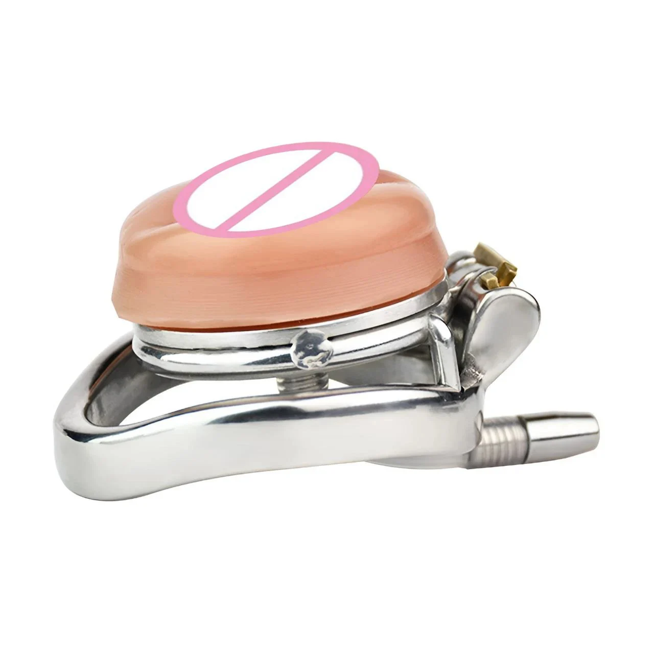 Male Bird Cages Circle Arc Ring Chastity Lock Devices With Simulation Clitoral Head Bondage Lock for Man Sex Toy