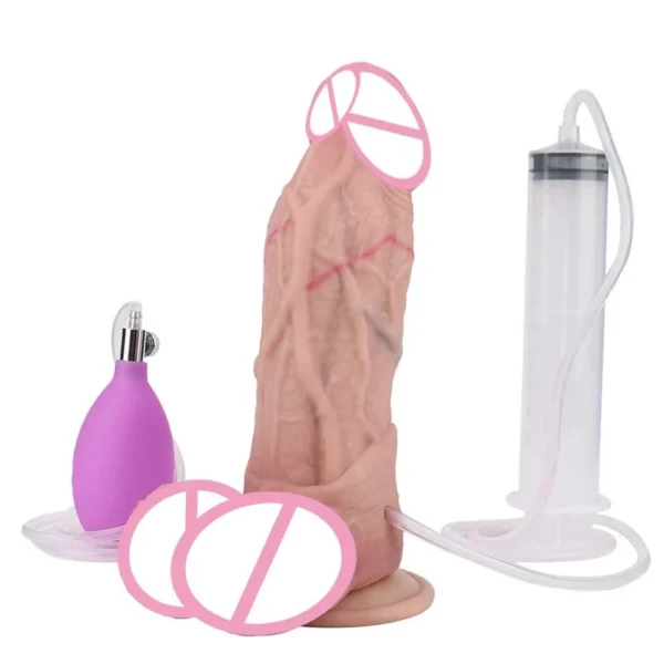 Realistic Inflatable Dildo Inflatable Squirting Dildo Silicone Adult Toys with a Soft Feel and Great Experience