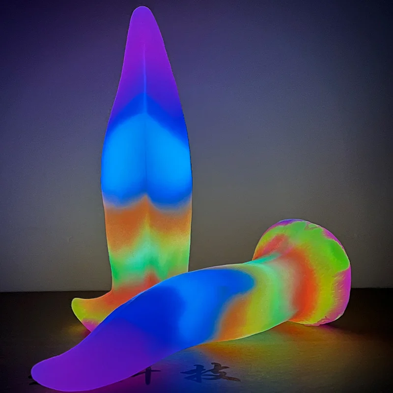 8 Inch Tongue Shaped Dildo Monster Dildo Sex Tool Erotic Silicone Sex Toy for Women