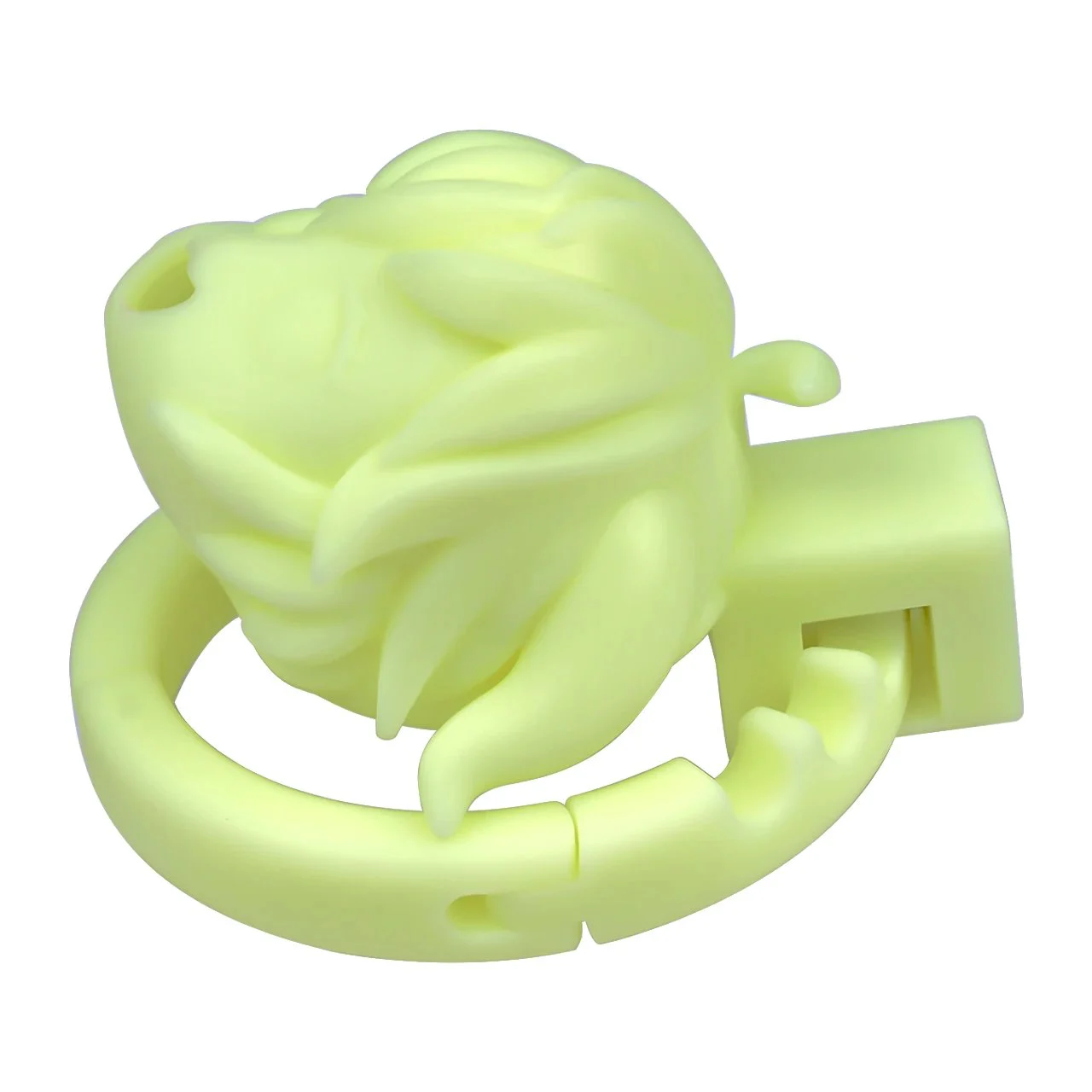 Cartoon Style ABS Resin Male Chastity Cock Cage, Adjustable Snap Rings 40 to 60mm, Cute Design Adult Toy for Men