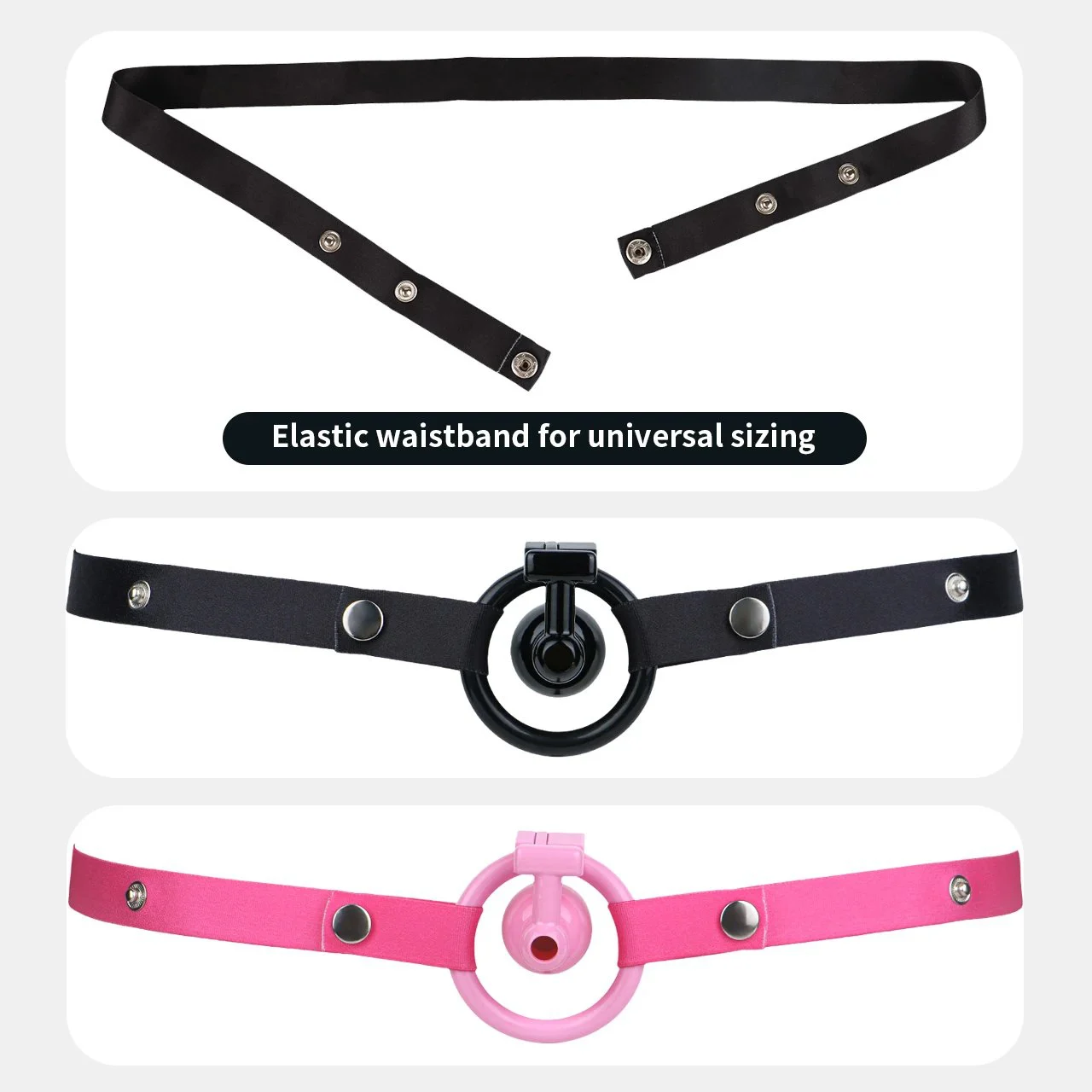 Inverted Chastity Cage Micro Sex Toy Set with 4 Cock Rings Chastity Belt Penis Lock Adult Bondage Devices for Men