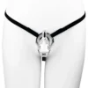 Male Chastity Cage with Belt & Invisible Lock - 4 Ring Sizes Metal Penis Cage Wearable Bondage Sex Toys Accessories for Men