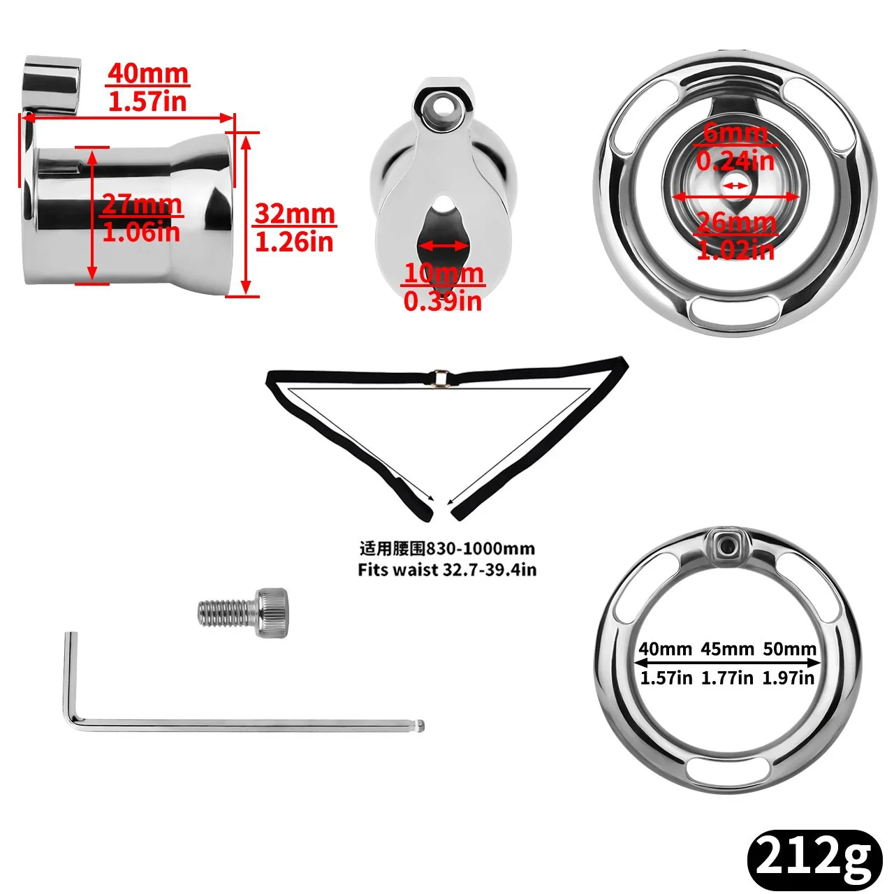Cylinder Urethral Inverted Chastity Cage Device Metal Bead Anal Plug Dilator Combo Fetish Adult Sex Toys for Male Gay