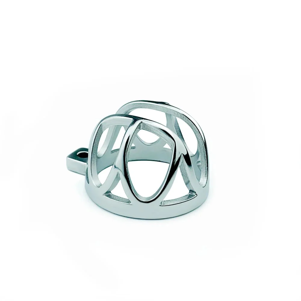 Hand Polishing 304 Stainless Steel Cock Cage Metal Hollow Male Chastity Device Women Domination Penis Lock