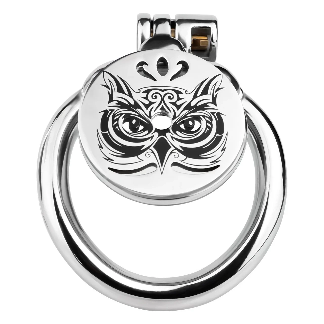 Metal Owl Chastity Cage Male Wearable Flat Cock Cage Slave Bondage Sex Toy Adult Penis Restraint Device for Sissy Gay Men