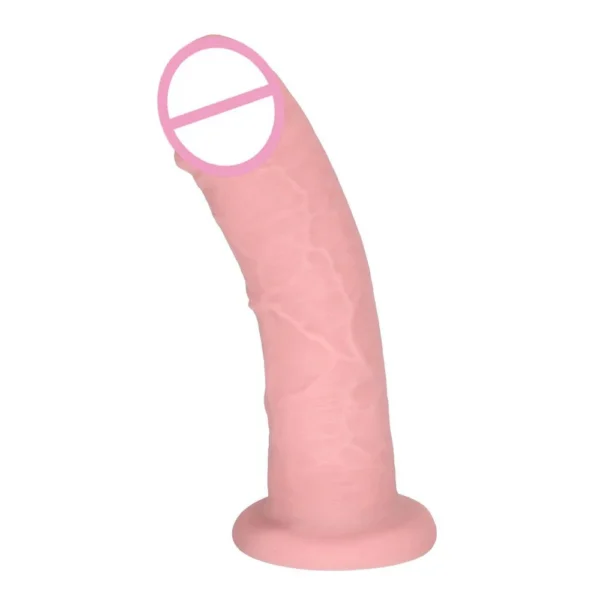 Flesh Female Masturbation Toys Eggless Huge Big Penis Dildo Soft Realistic Silicone Dildo Para Mujer with Strong Suction Cup