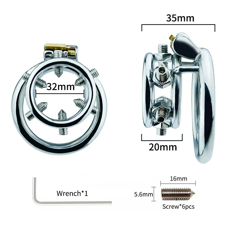 Chastity Cage Male Sex Toys High Standard Male Chastity Device with 4 Size Rings Metal Lock Locking Erotic