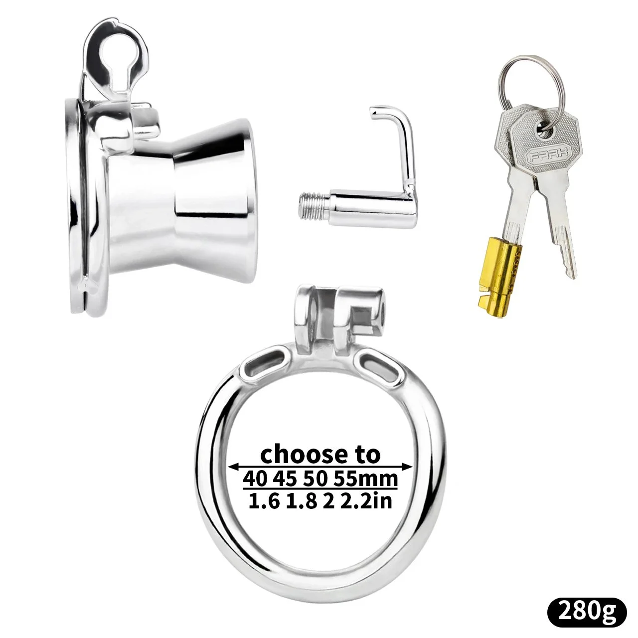 Inverted Chastity Cages, Flat Chastity Cage, PA Chastity Cage Glans Piercing Chastity Device Sex Toys