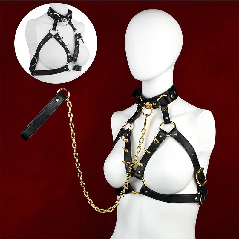 Pure Desire Goddess Body Leather Bondage Ideal for Roleplay Sexy Leather Highlights Your Figure 2 Colors Available