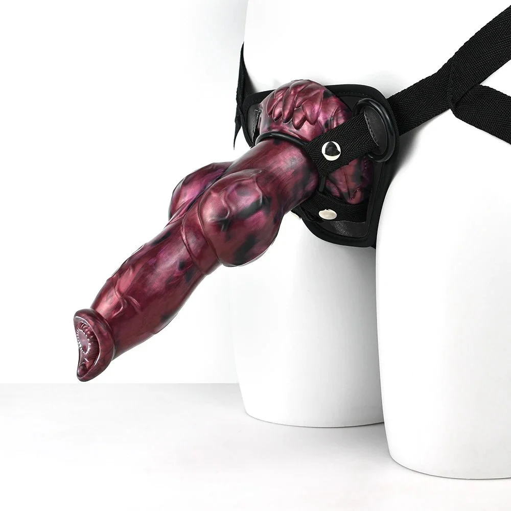 9.25 Inch Large Artificial Lesbian Strap Dildo Penis Chastity Belt for Lesbian Sex