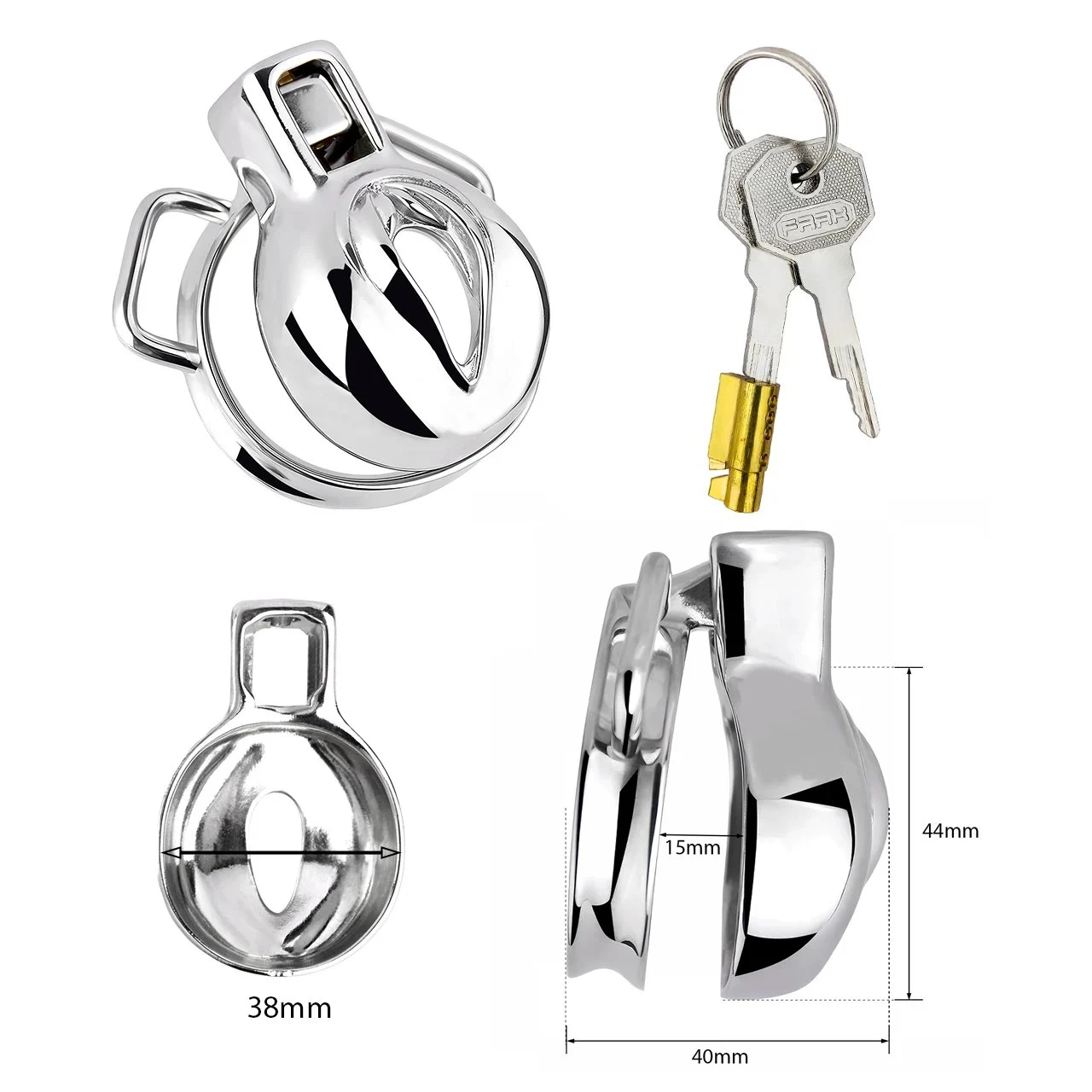 Male Chastity Device Gay Bird Cage Lock Cock Sex Restraint Ring Stainless Steel chastity cage with wearable belt