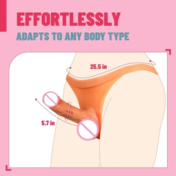 High Elasticity Realistic Wearable Dildos Silicone Strap on Dildo with Solid Dick for Lesbian Couple