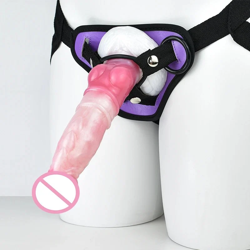 8.66 Inch Large Monster Realistic Sex Toy Artificial Strap Chastity Belt Penis for Men