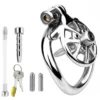 Detachable Spikes Chastity Cage Penis Lock With Metal Silicone Urethral Catheter for Men Sissies Femboy Adult Sex Toys