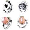 DIY Chastity Novelty Sissy Inverted Chastity Cage CBT Game Stainless Steel Negative Ring Male Invisible Stainless Steel
