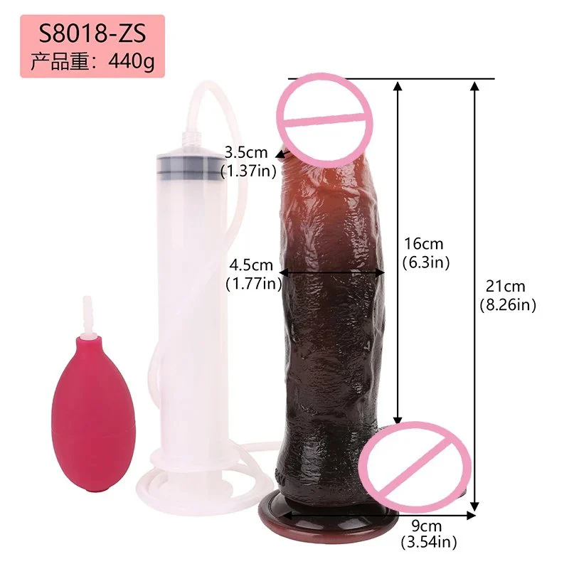 Realistic Long Squirting Dildo With Suction Cup Skin Touch Ejaculation Penis Anal Sex Toys for Women Masturbators