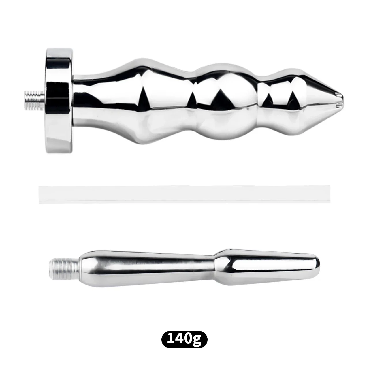 Metal Butt Plug Stainless Steel Butt Plug with Silicone Catheter Male Gay Adult Sex Toys
