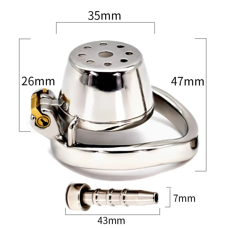 Total High 45mm 304 Stainless Steel Cage Steel Male Mini Metal Chastity Cage