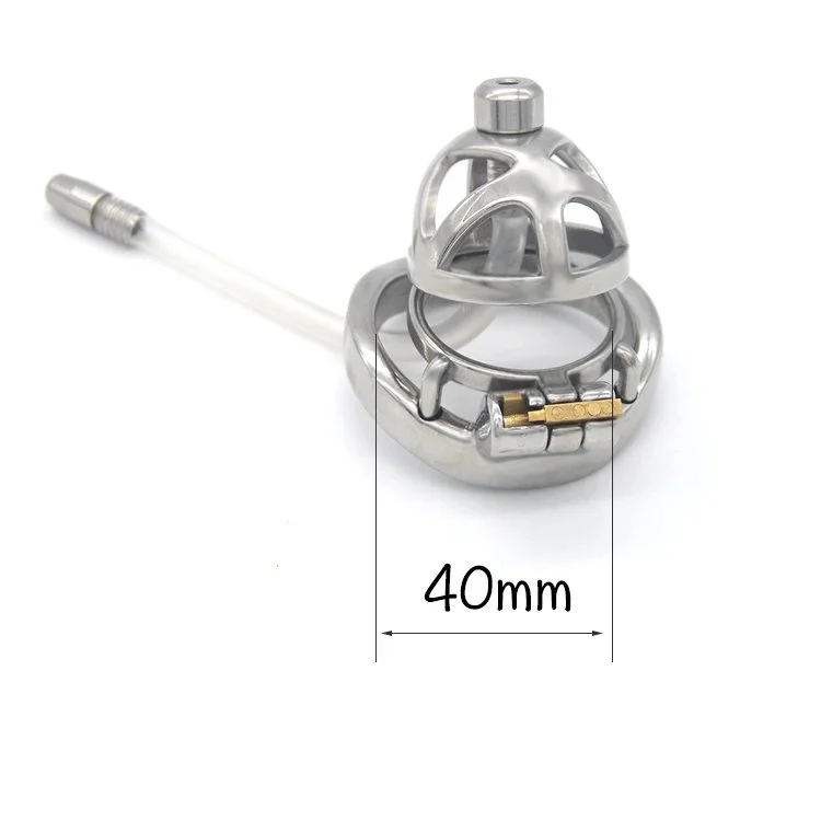 Total High 49mm 304 Stainless Steel Cage With Stealth Lock Ring Lock Bondage Bird Lock Chastity Cage