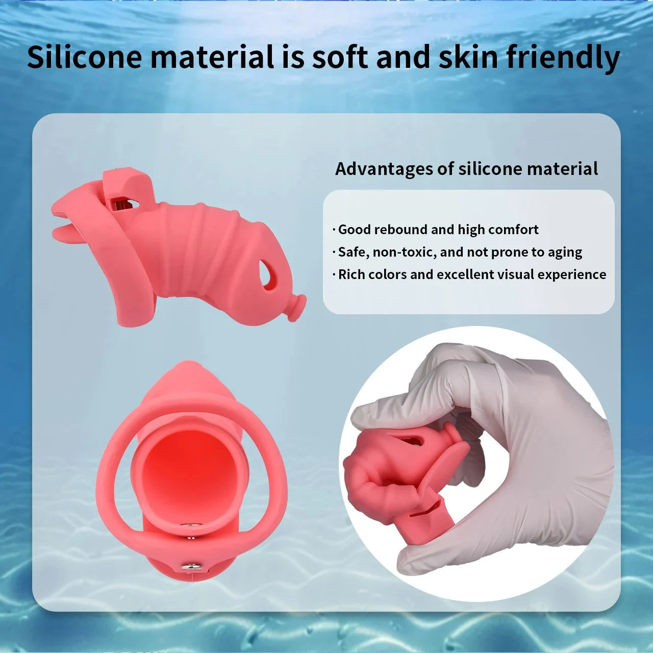 silicone chastity cage,chastity cage for men,sissy chastity belt,Silicone Cock Cage Chastity Device sex for Male