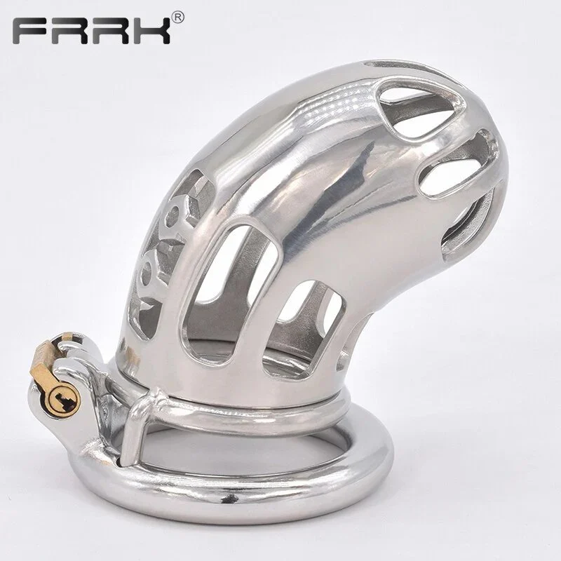 Male Chastity Belt Cock Cage Men Stainless Steel Adult Sex Toys Metal Penis Rings Lock Bondage Device