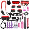 Sex Products Erotic Toys for Adults Sex Bondage Set Handcuffs Nipple Clamps Gag Whip Rope Sex Toys for Couples