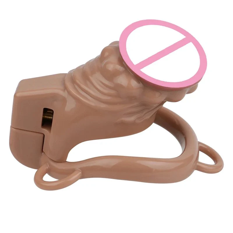 Simulated Penis Chastity Cage Made of Safe Abs Resin, Four Sizes to Choose From for Skin Tone Realistic Bondage Penis Cage