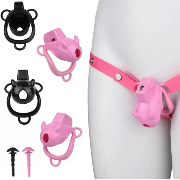 Resin Male Wearable Chastity Lock Bondage Penis 2 Color Imp Penis Cage
