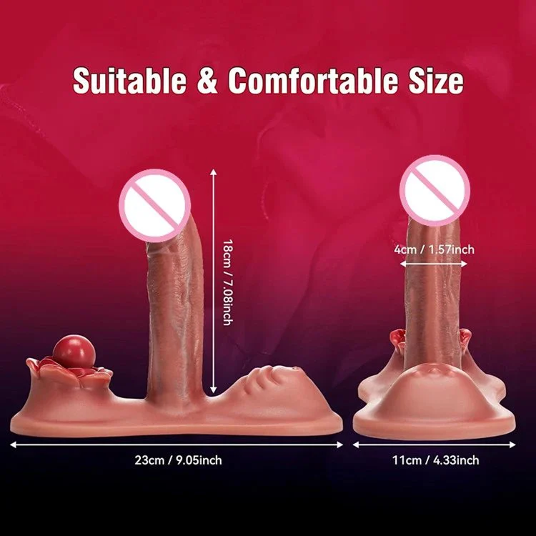 Seat Cushion G-spot Stimulation Telescopic Dildo Vibrator Silicone Female Masturbation Device