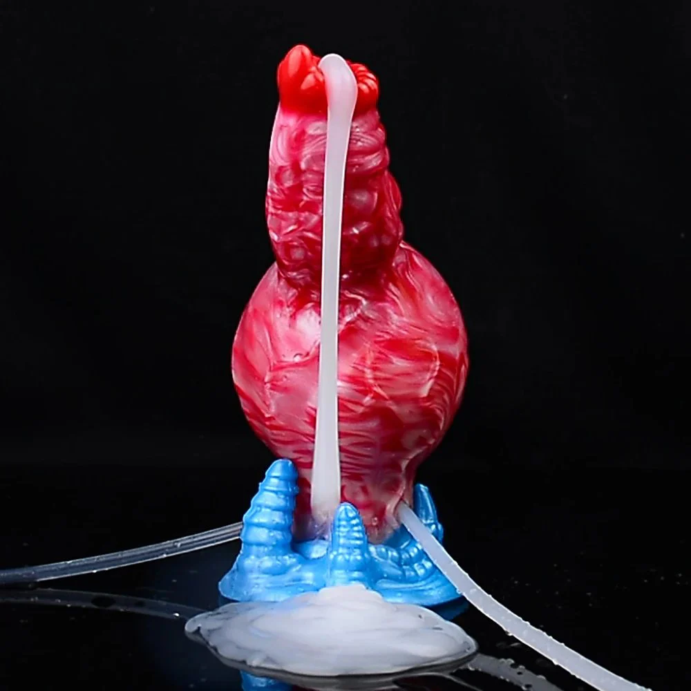 Realistic Dog Knot Dildo Anal Dildo with Jet Inflation Function Real Skin Feel