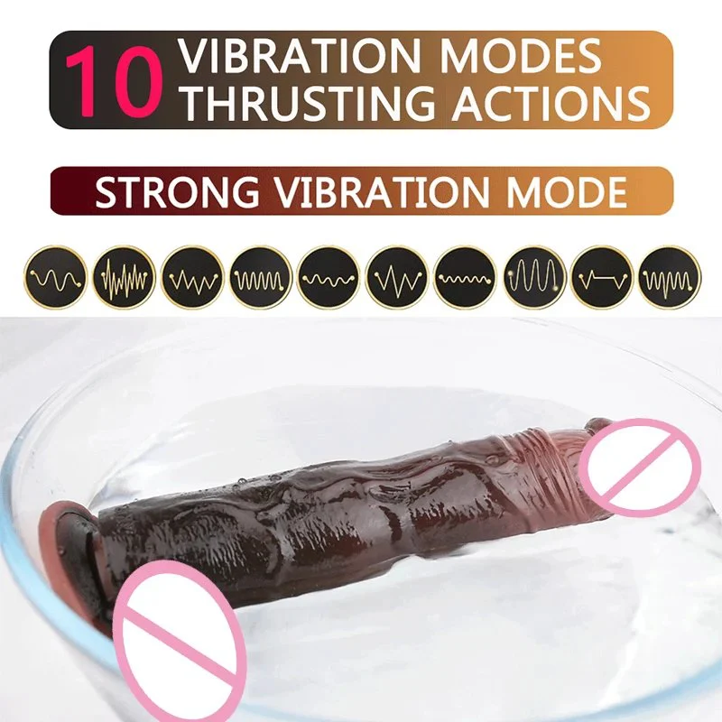 9.5 Thrusting Dildo Vibrator for Women,Vibrating Dildo with Remote Control 10 Telescopic & 10 Vibrations Modes, G-spot Toy