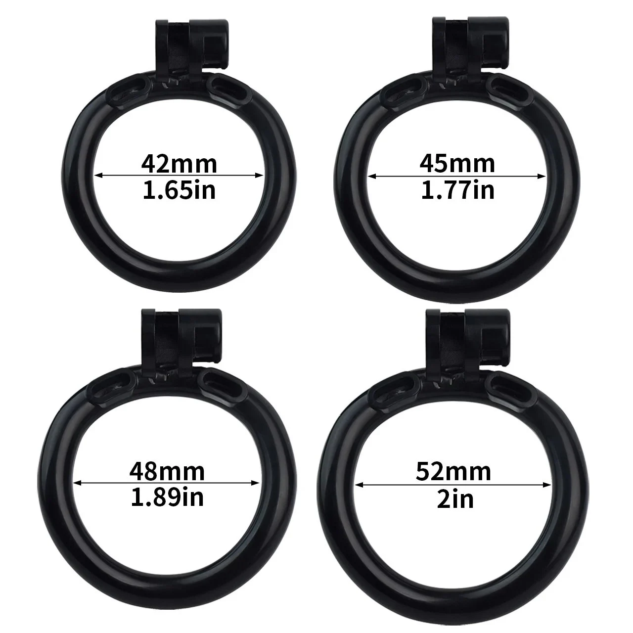 Male Chastity Cage ABS Resin Cock Cage Device, 4 Colors & Multiple Ring Sizes, Adult Bondage Toy Cages for Men