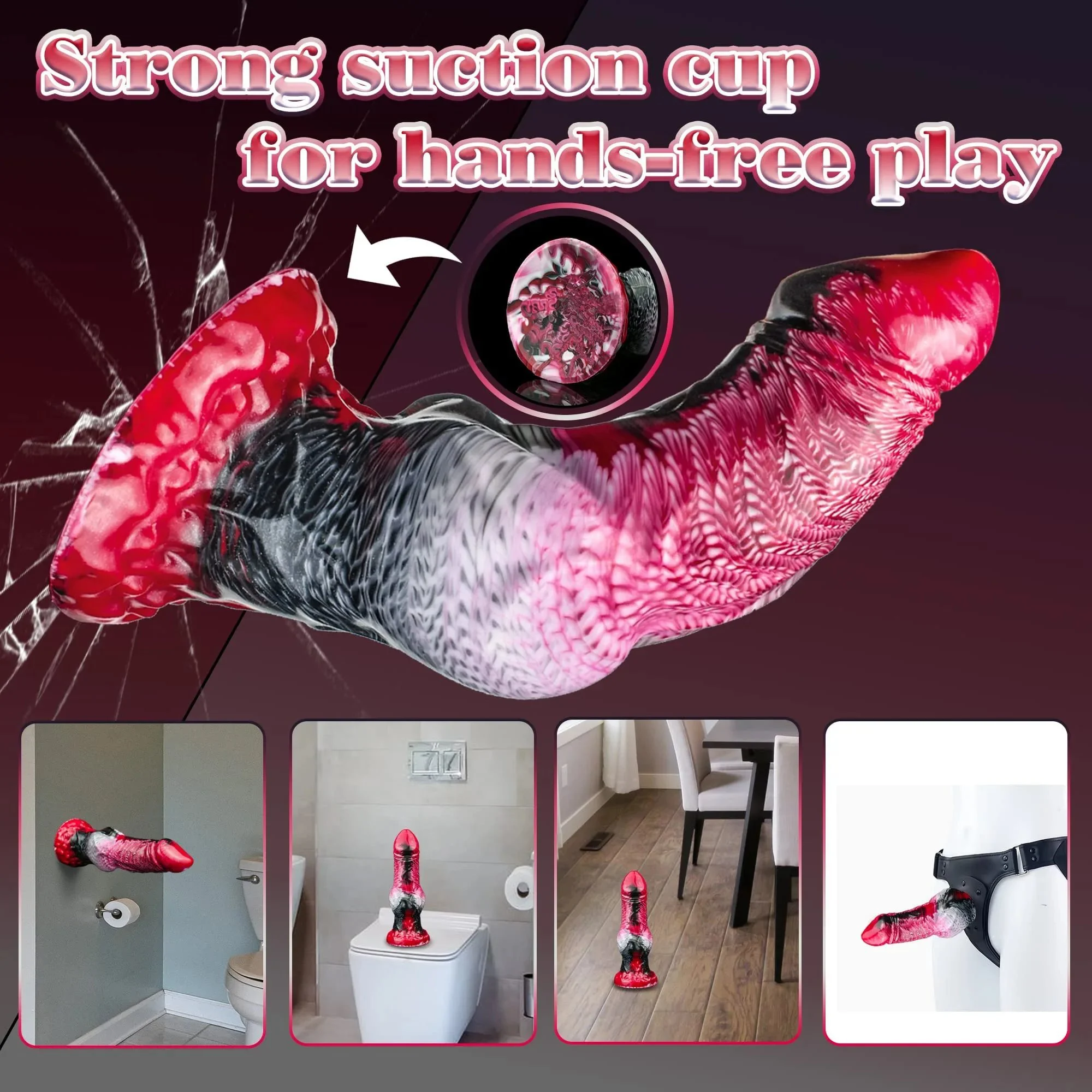 9.1 Inch Realistic Female Masturbation Silicone Monster Animal Dildo Fantasy Dragon Huge Think Dildo for Women