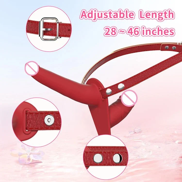 Adjustable Strap on Dildo for Lesbian Silicone Double Head Dildo Sex Toys for Couples