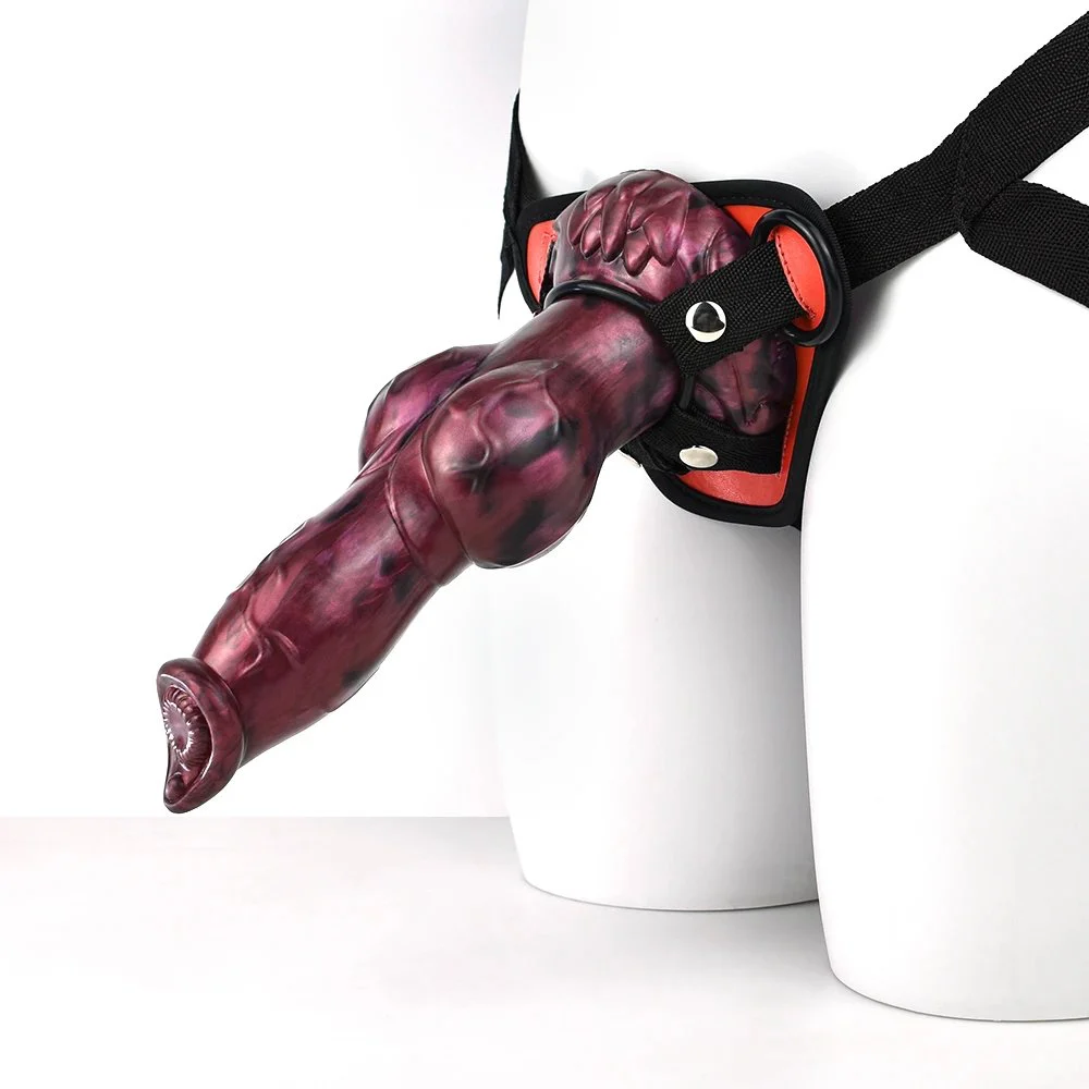 9.25 Inch Large Artificial Lesbian Strap Dildo Penis Chastity Belt for Lesbian Sex