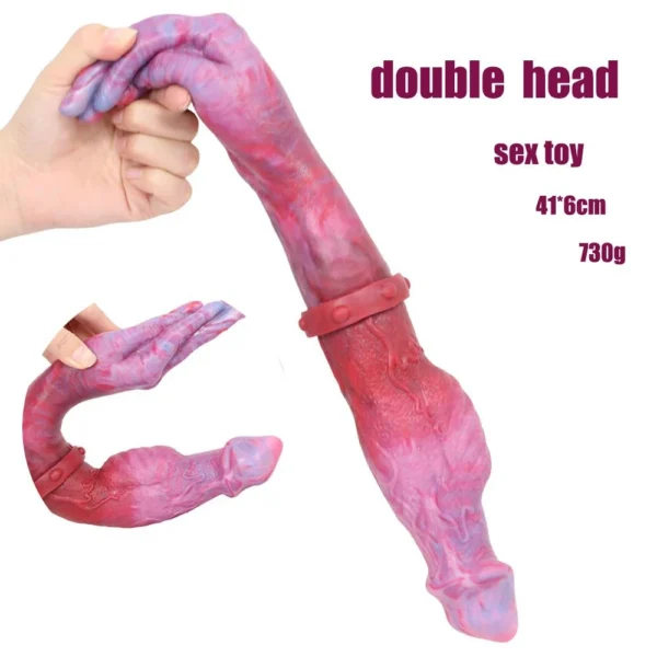 Huge Sex Toy Double Ended Dildo Soft Silicone Flexible Monster Big for Gay Men Lesbian Women